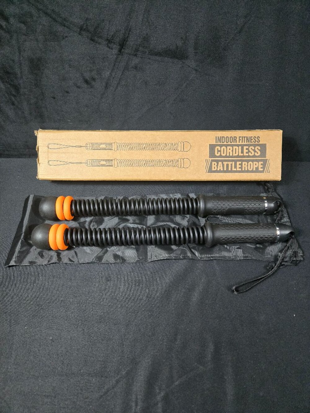 Portable Ropeless Battle Rope Pair Cordless Weighted Workout Set